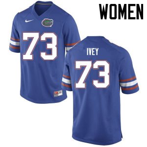 Women's Florida Gators #73 Martez Ivey NCAA Nike Blue Authentic Stitched College Football Jersey VFA3362JE